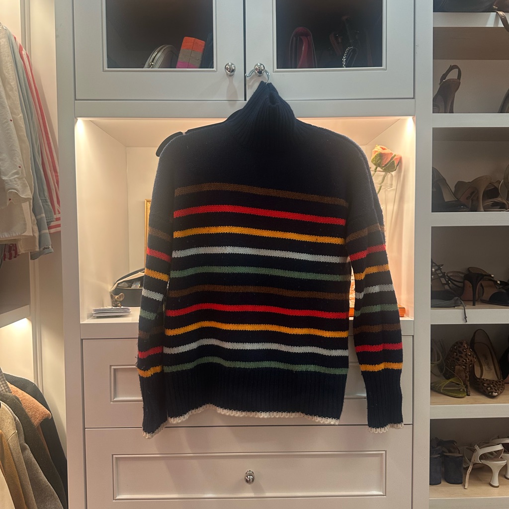 La Ligne Black And Red Turtleneck Sweater